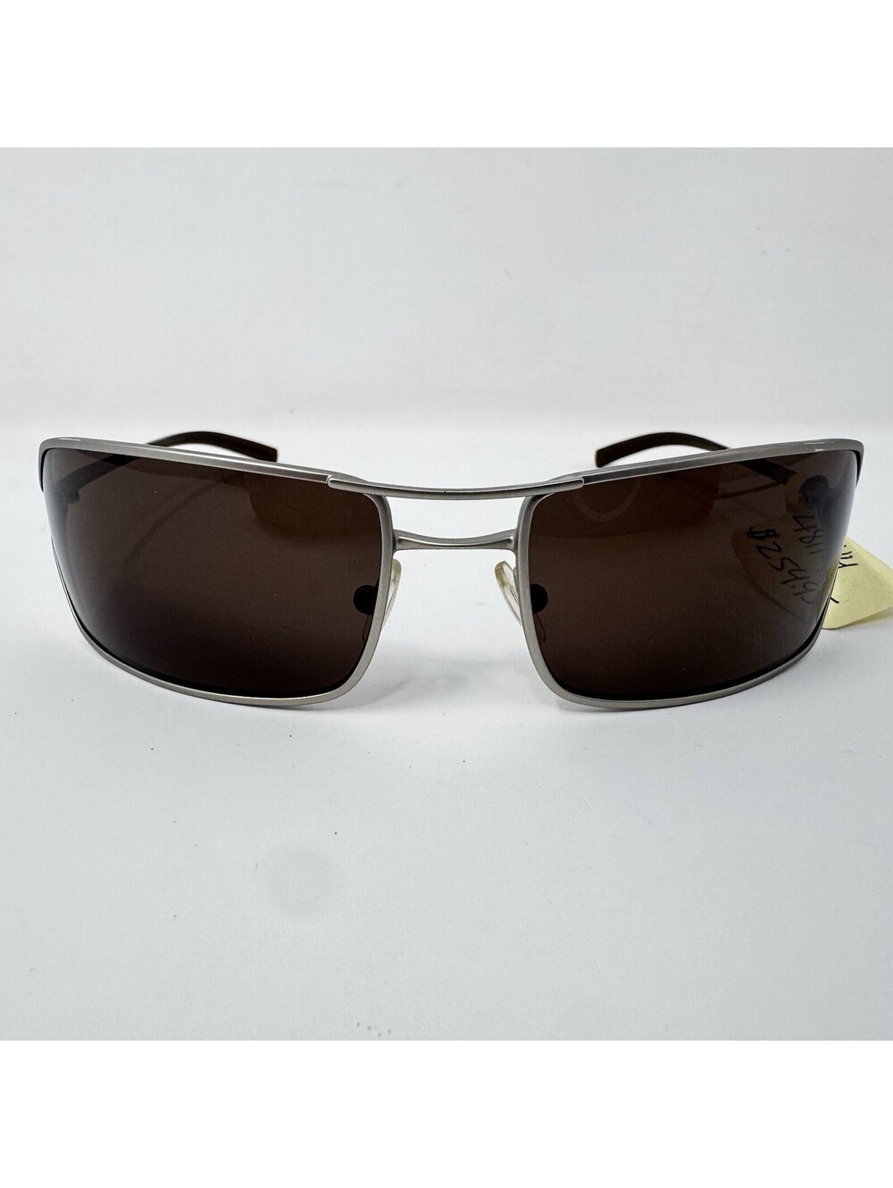 Prada SPR 60E 1AP-3N1 Silver Brown Sunglasses NOS Vintage Italy